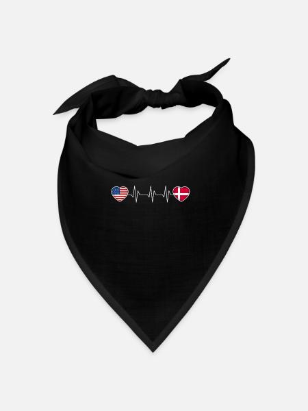 Dänemark - Bandana Dreieckstuch - Schwarz