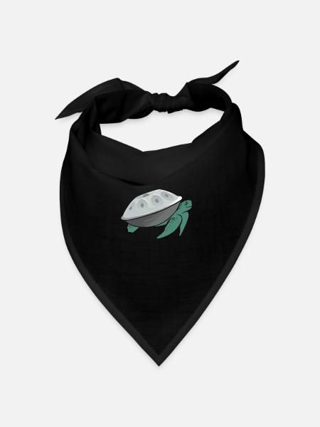 Handpan Turtle Handpan spielen - Bandana Dreieckstuch - Schwarz