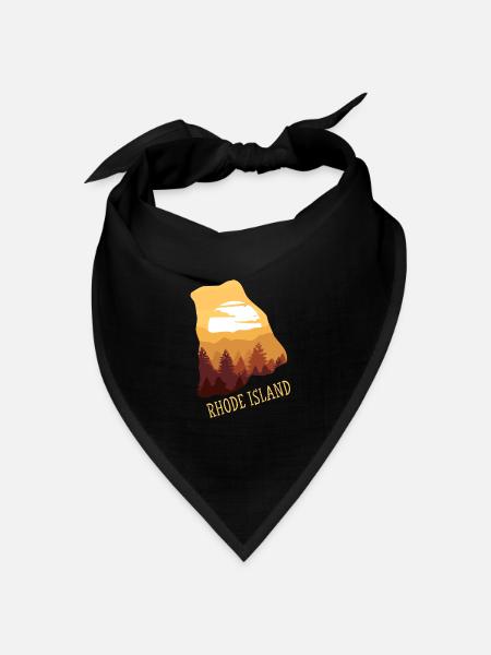 Rhode Island - Bandana Dreieckstuch - Schwarz