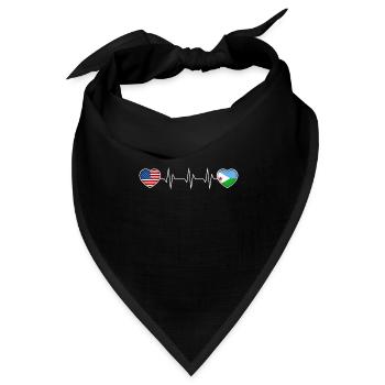 Dschibuti - Bandana Dreieckstuch - Schwarz - Vorne