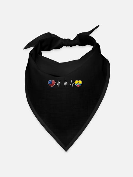 Ecuador - Bandana Dreieckstuch - Schwarz