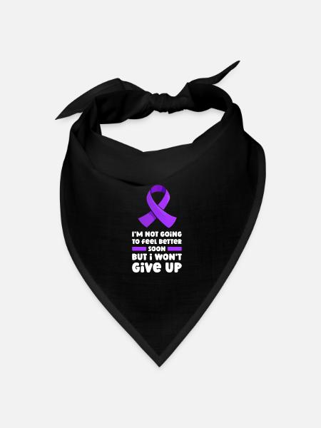 Fibromyalgie Rheuma Niedlich - Bandana Dreieckstuch - Schwarz