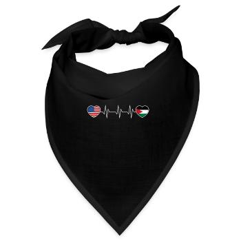 Jordanien - Bandana Dreieckstuch - Schwarz - Vorne