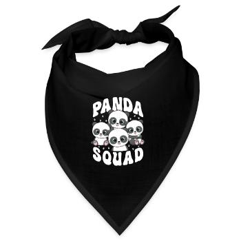 Panda Trupp - Bandana Dreieckstuch - Schwarz - Vorne