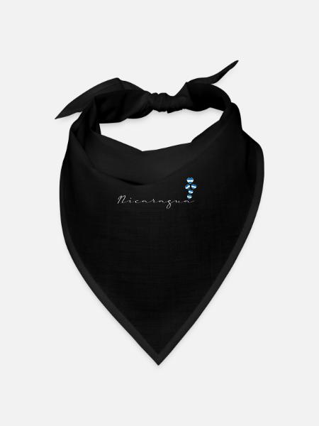 Nicaragua - Bandana Dreieckstuch - Schwarz
