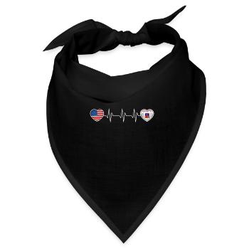 Mayotte - Bandana Dreieckstuch - Schwarz - Vorne