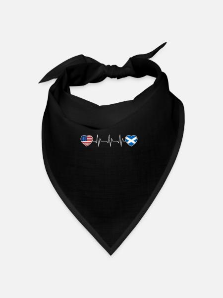 Schottland - Bandana Dreieckstuch - Schwarz