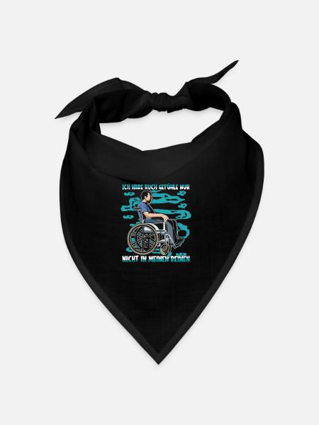 Rollstuhl Rollstuhlfahrer - Bandana Dreieckstuch - Schwarz