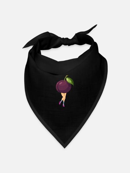 Pflaumen Cool - Bandana Dreieckstuch - Schwarz