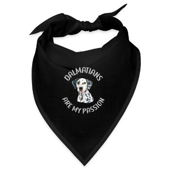 Gifts for Dalmatian Lovers - Bandana Dreieckstuch - Schwarz - Vorne