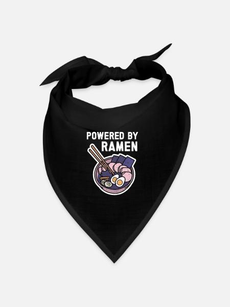 Ramen Geschenk Japanische Nudelsuppe Ramen - Bandana Dreieckstuch - Schwarz