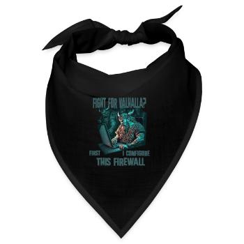 Firewall first Wikinger programmierer - Bandana Dreieckstuch - Schwarz - Vorne