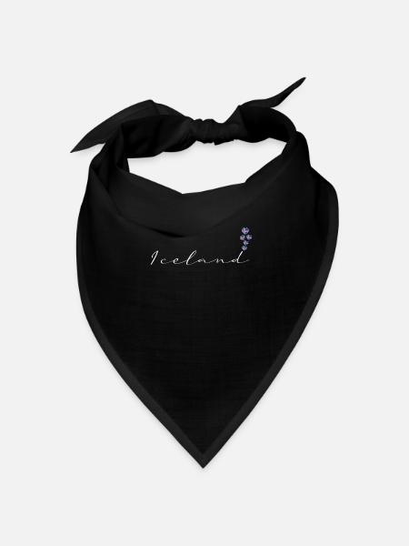 Island - Bandana Dreieckstuch - Schwarz
