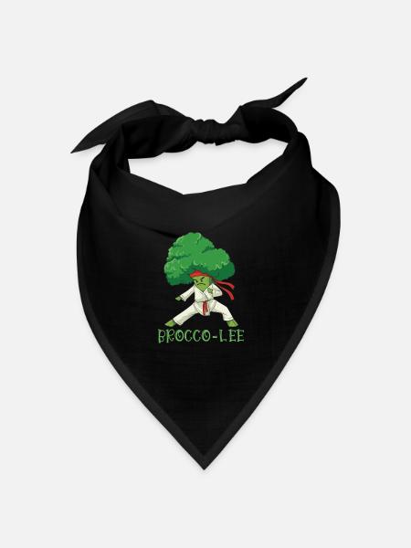 Broccoli Martial Arts Karate MMA Boxing Kicks - Bandana Dreieckstuch - Schwarz