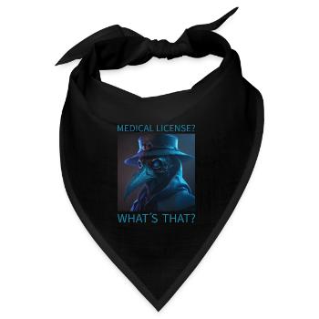 Arzt, Mediziner, Medizin Student, Sponsion - Bandana Dreieckstuch - Schwarz - Vorne