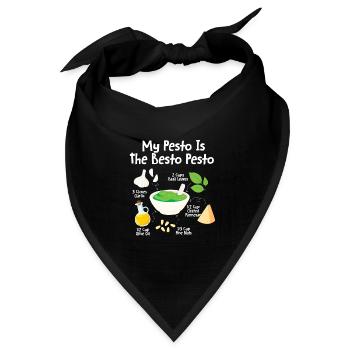 Pesto - Bandana Dreieckstuch - Schwarz - Vorne