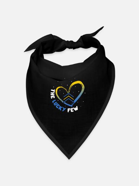 Welt-Down-Syndrom-Tagesshirt, Die Glücklichen - Bandana Dreieckstuch - Schwarz