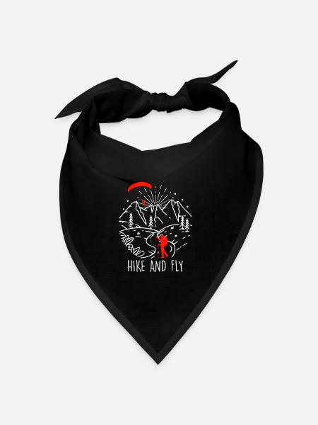 Gleitschirmflieger Hike and Fly Bergsport - Bandana Dreieckstuch - Schwarz