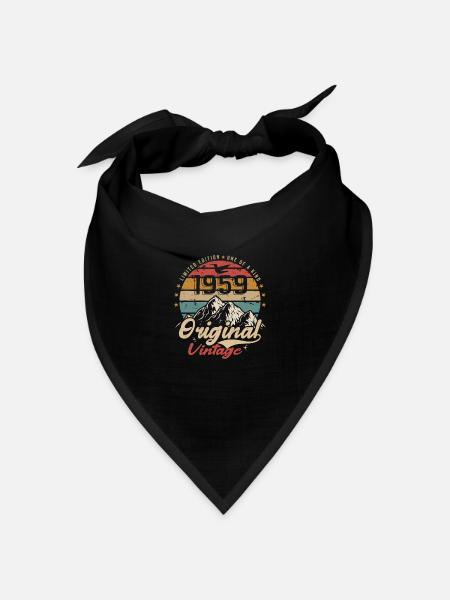 Original Vintage 1959 limitierte Auflage 1959 - Bandana Dreieckstuch - Schwarz