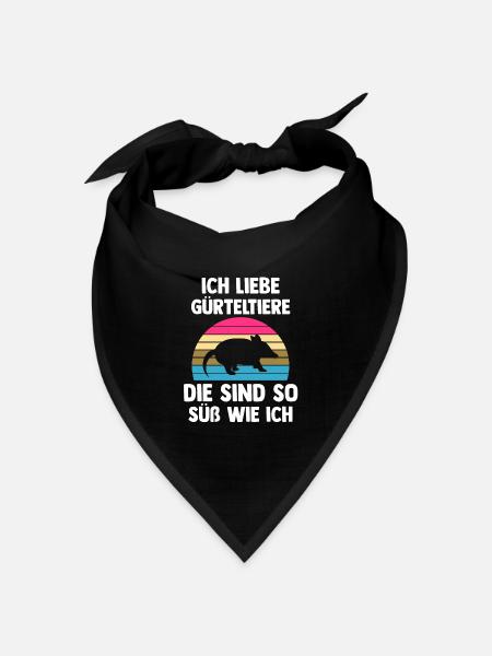 Gürteltier - Bandana Dreieckstuch - Schwarz