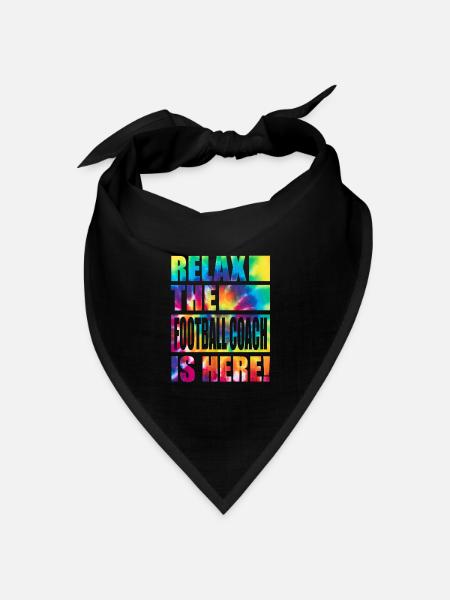 Football Coach Lustiger Spruch - Bandana Dreieckstuch - Schwarz