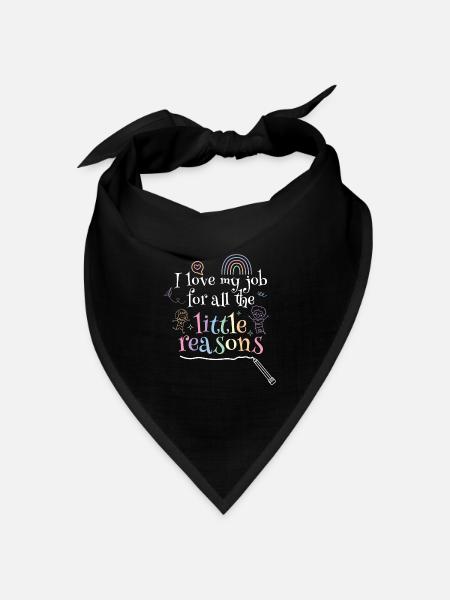 Little Reasons Lehrer Lehrerin Schule - Bandana Dreieckstuch - Schwarz