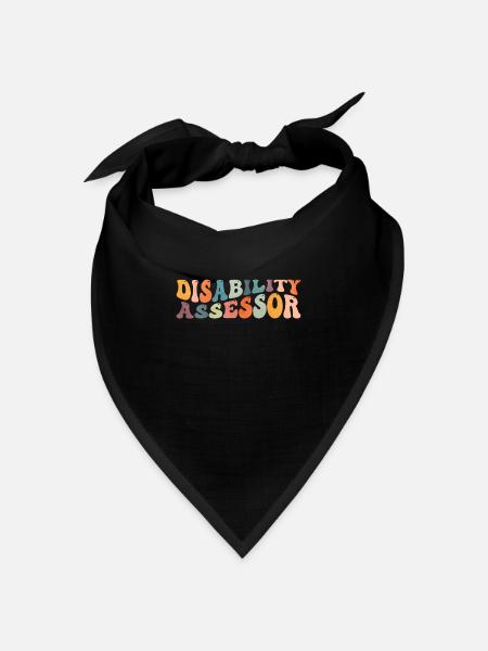 Groovy Disability Assessor Handicap - Bandana Dreieckstuch - Schwarz