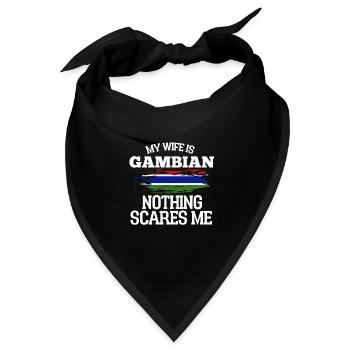 Gambia Ehefrau - Bandana Dreieckstuch - Schwarz - Vorne