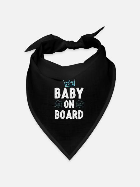 Baby on Board - Bandana Dreieckstuch - Schwarz