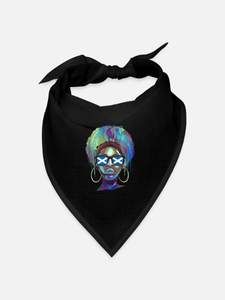 Schottland - Bandana Dreieckstuch - Schwarz