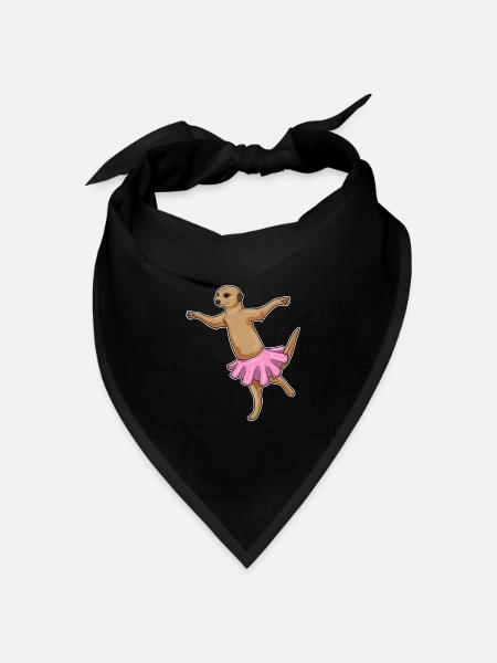 Erdmännchen Ballerina Ballett Tanz - Bandana Dreieckstuch - Schwarz