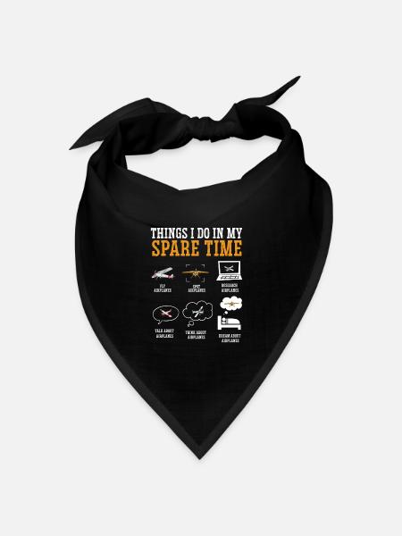 Ferngesteuertes Flugzeug Modellflugzeug - Bandana Dreieckstuch - Schwarz
