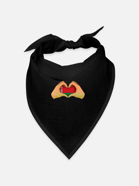 Weißrussland - Bandana Dreieckstuch - Schwarz