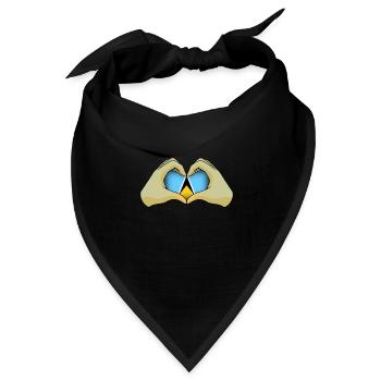 St. Lucia - Bandana Dreieckstuch - Schwarz - Vorne