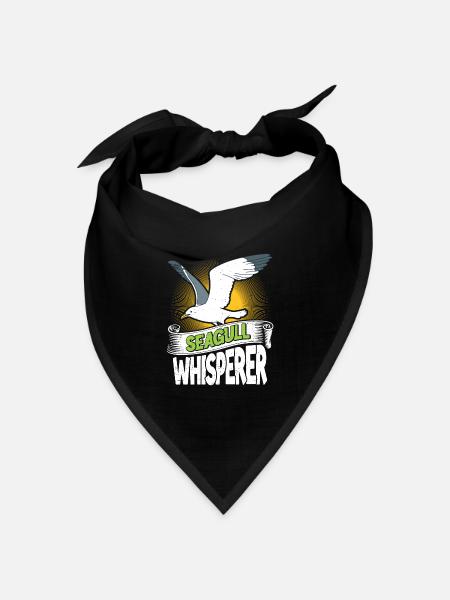 Möwen Flüsterer Vogelliebhaber Küstenvogel - Bandana Dreieckstuch - Schwarz