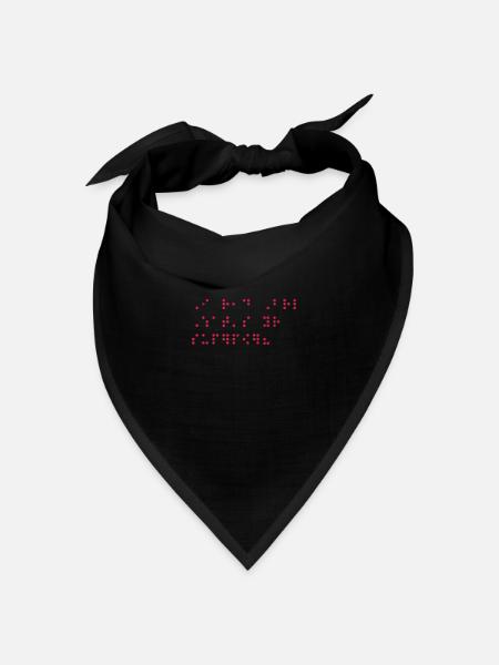 Braille - Bandana Dreieckstuch - Schwarz