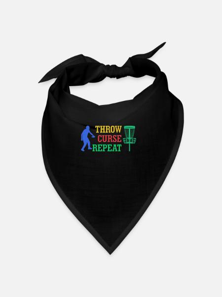 Disc golf Frisbees Witz Discgolf Frisbee - Bandana Dreieckstuch - Schwarz