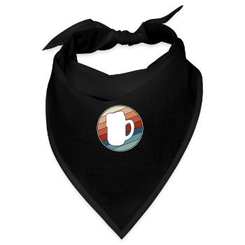 Bier Retro - Bandana Dreieckstuch - Schwarz - Vorne