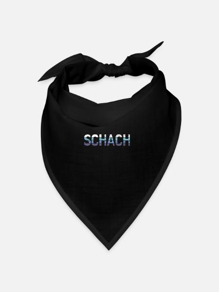 Schach - Bandana Dreieckstuch - Schwarz