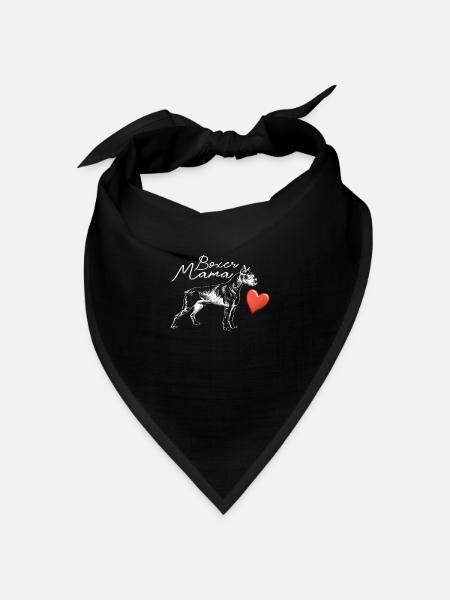 Hund Boxer Hundebesitzer Geschenkidee - Bandana Dreieckstuch - Schwarz