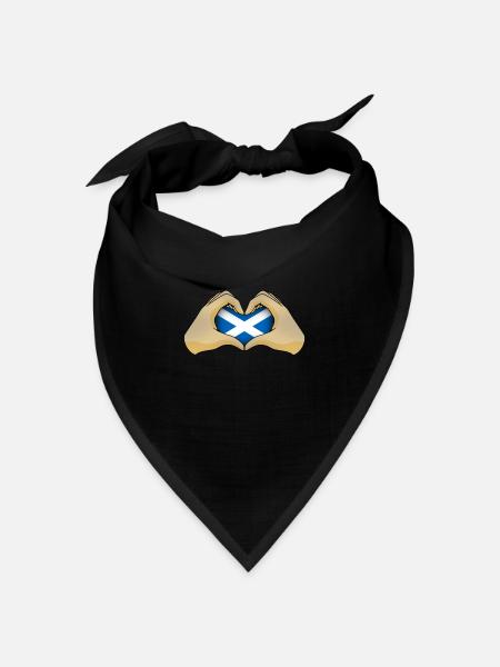 Schottland - Bandana Dreieckstuch - Schwarz