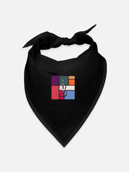 Geige - Bandana Dreieckstuch - Schwarz