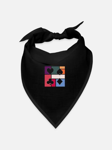 Poker - Bandana Dreieckstuch - Schwarz