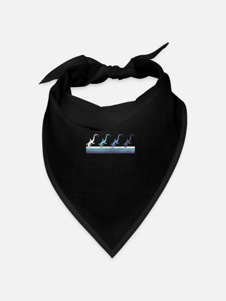 Eidechse - Bandana Dreieckstuch - Schwarz