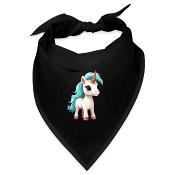 Einhornliebhaber - Liebe Mythische Kreatur - - Bandana Dreieckstuch - Schwarz - Vorne
