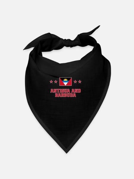 Antigua und Barbuda - Bandana Dreieckstuch - Schwarz