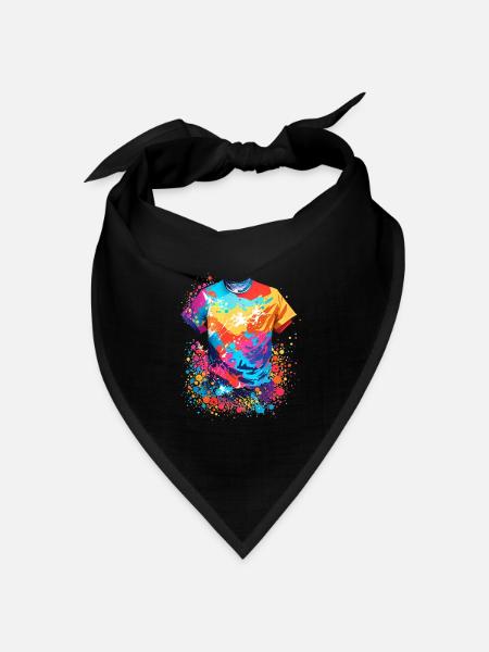 Graffiti Shirt - Bandana Dreieckstuch - Schwarz