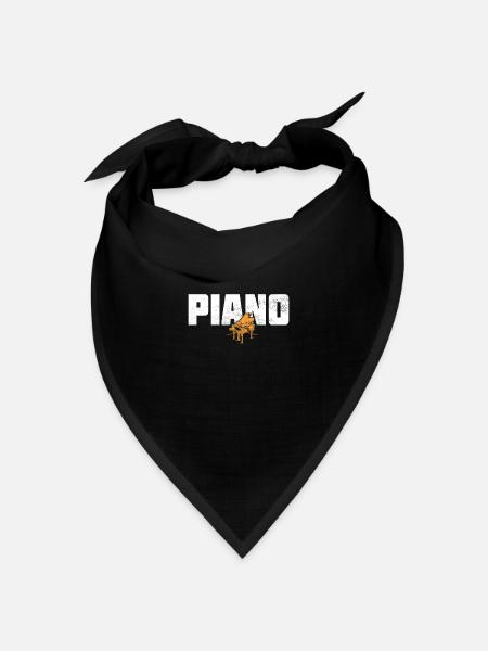 Klavier - Bandana Dreieckstuch - Schwarz