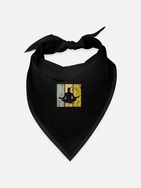 Meditation - Bandana Dreieckstuch - Schwarz