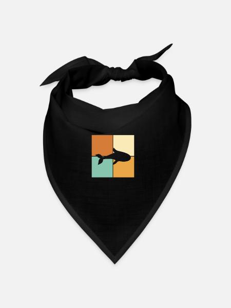 Fisch - Bandana Dreieckstuch - Schwarz